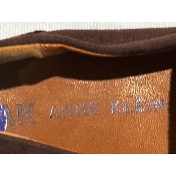 Anne Klein Eunice Brown Coco Vegan Loafers Chunky Chain Preppy Women’s 8.5 Work - Picture 6 of 9
